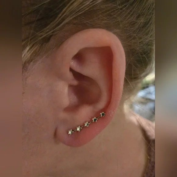 â¤ď¸5 Star Ear Climber/Crawler by All Stars Aligned Earrings; 925 Sterling S⌠- Picture 11 of 13